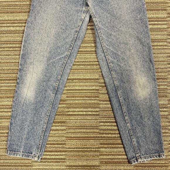 VTG 80s Lee High Waisted Mom Jeans Light Stonewash Acid Wash Tapered Leg Grunge - Picture 4 of 10